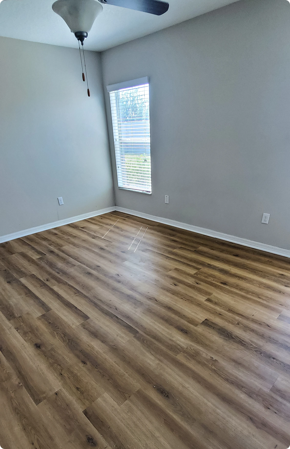 Empty room with wooden floor