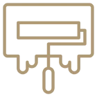 Outline of a paint roller design