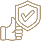 Thumbs up with shield icon